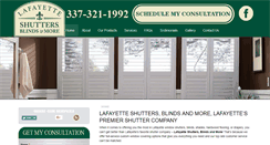 Desktop Screenshot of lafayetteshutters.com