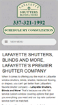 Mobile Screenshot of lafayetteshutters.com